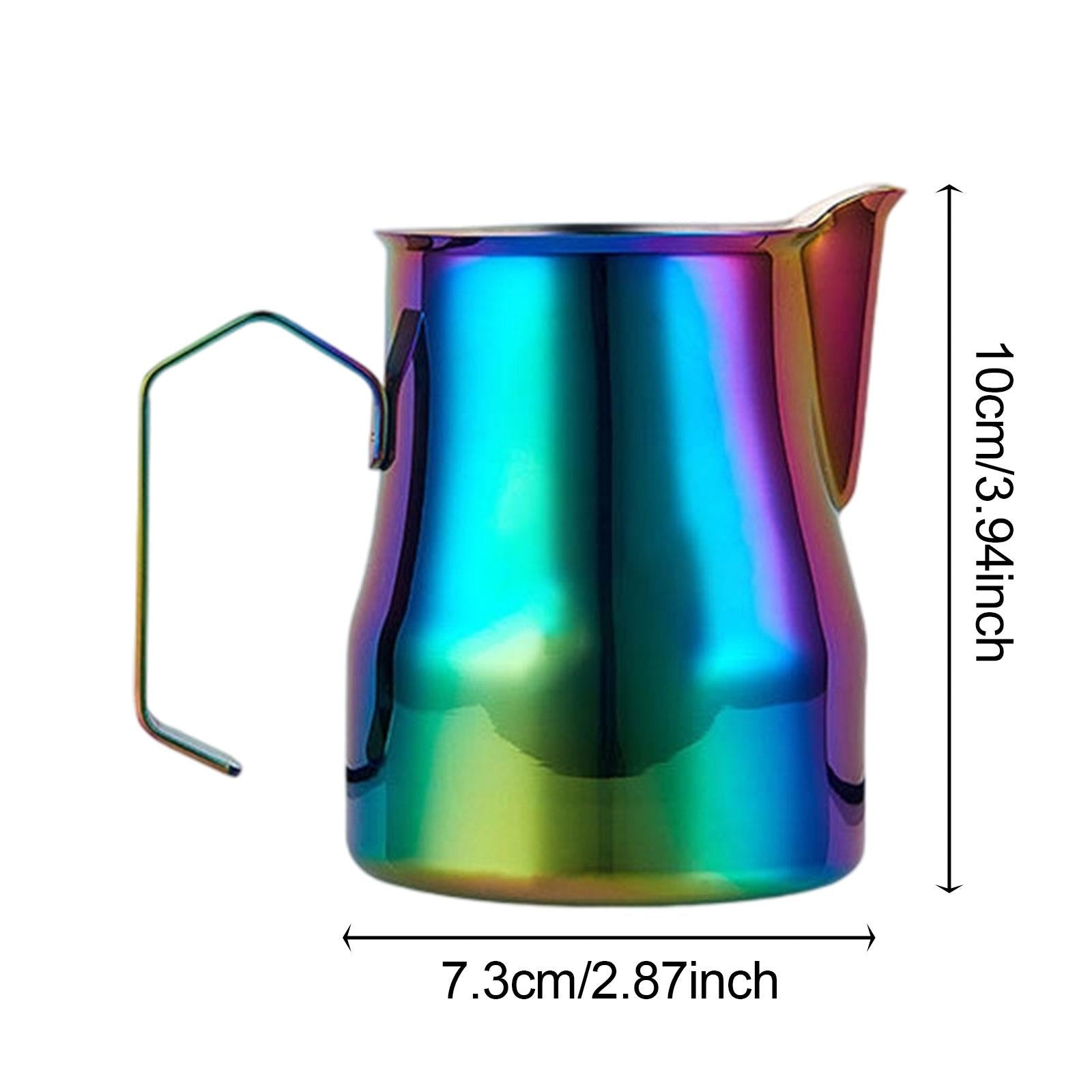 Coffee Milk Frothing Jug Milk Foamer Mugs Barista Steam Pitcher Frother Cup colorful 350ml