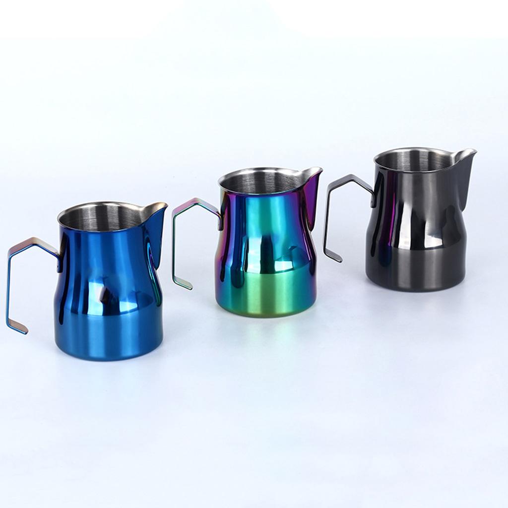 Coffee Milk Frothing Jug Milk Foamer Mugs Barista Steam Pitcher Frother Cup colorful 350ml