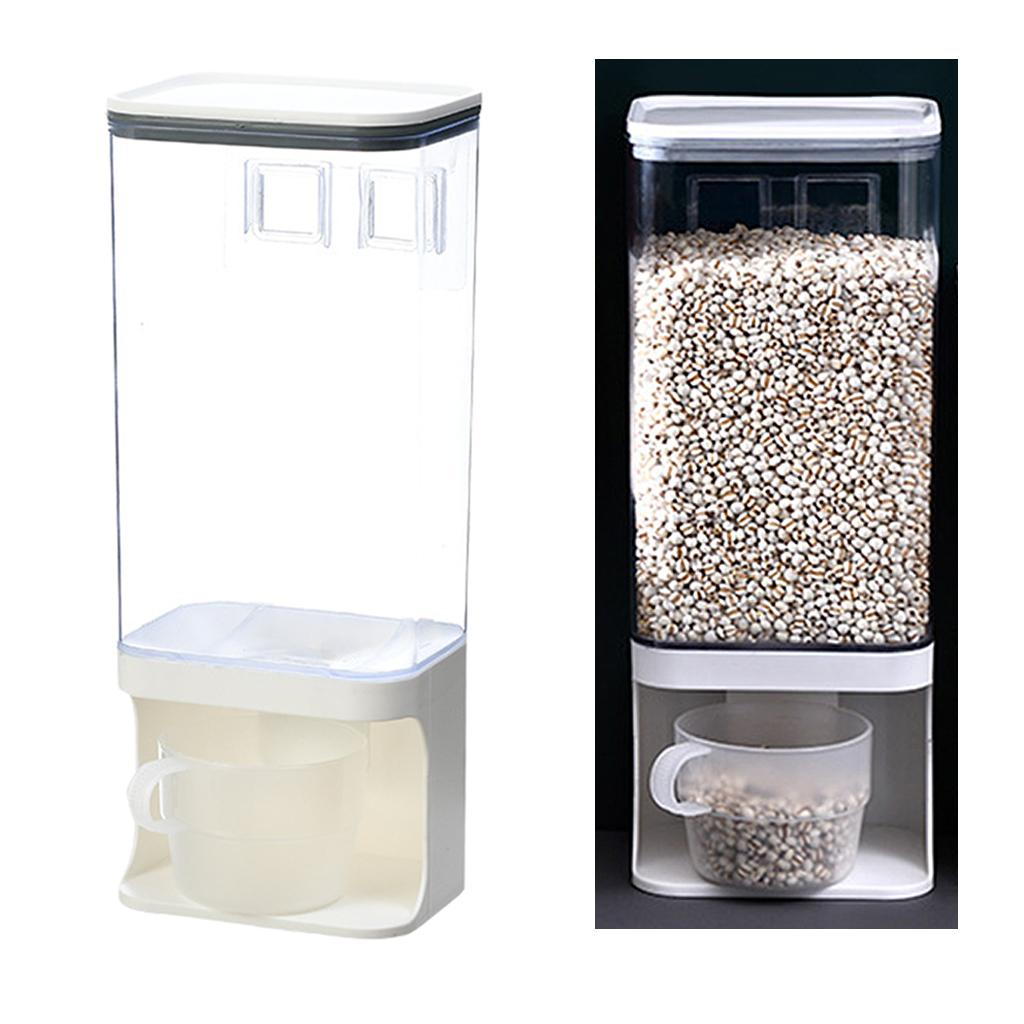 Countertop Rice Bucket Grain Dispenser Dry Food Storage Container 1500ML
