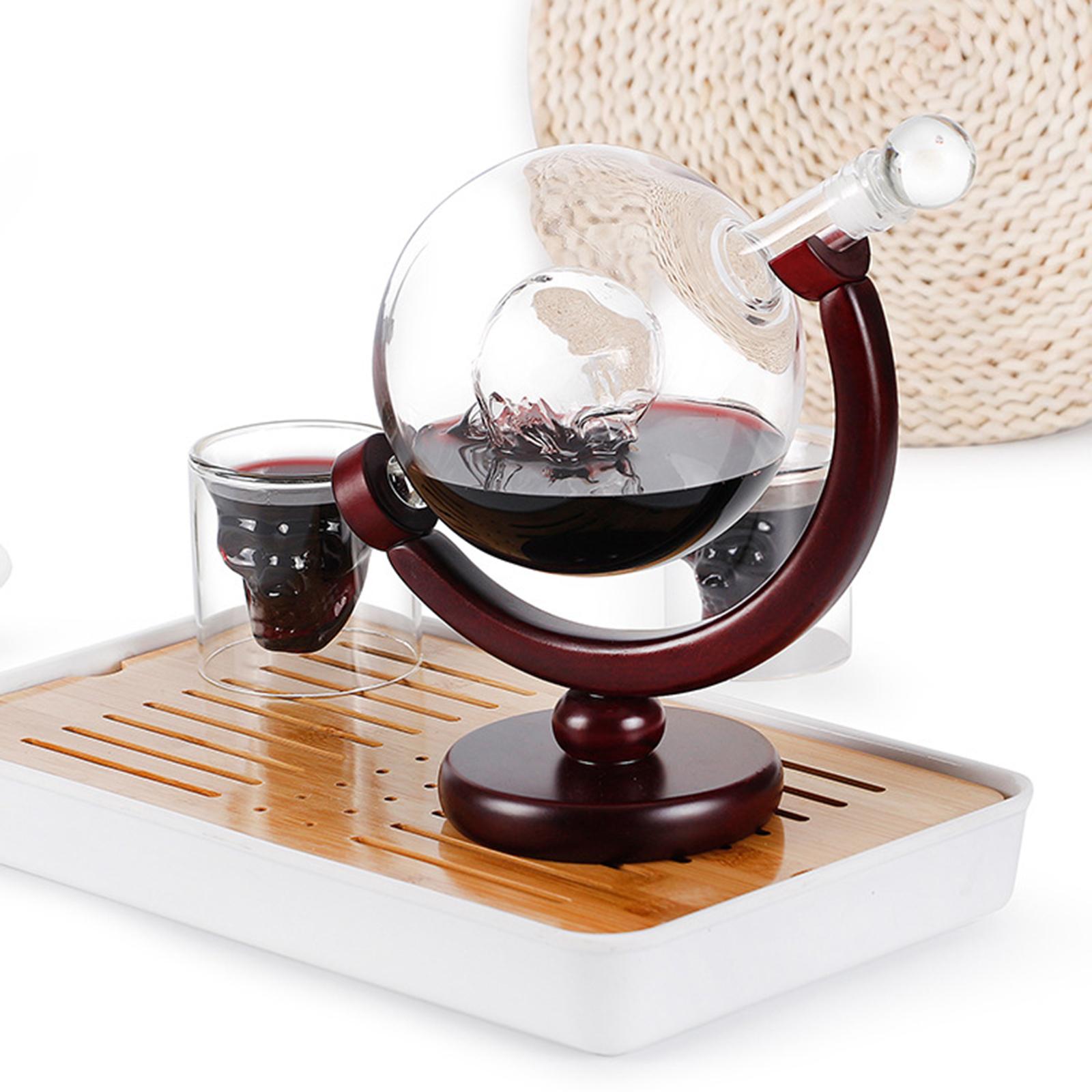 Creative Crystal Glass Vodka Wine Decanter with 2 Glass