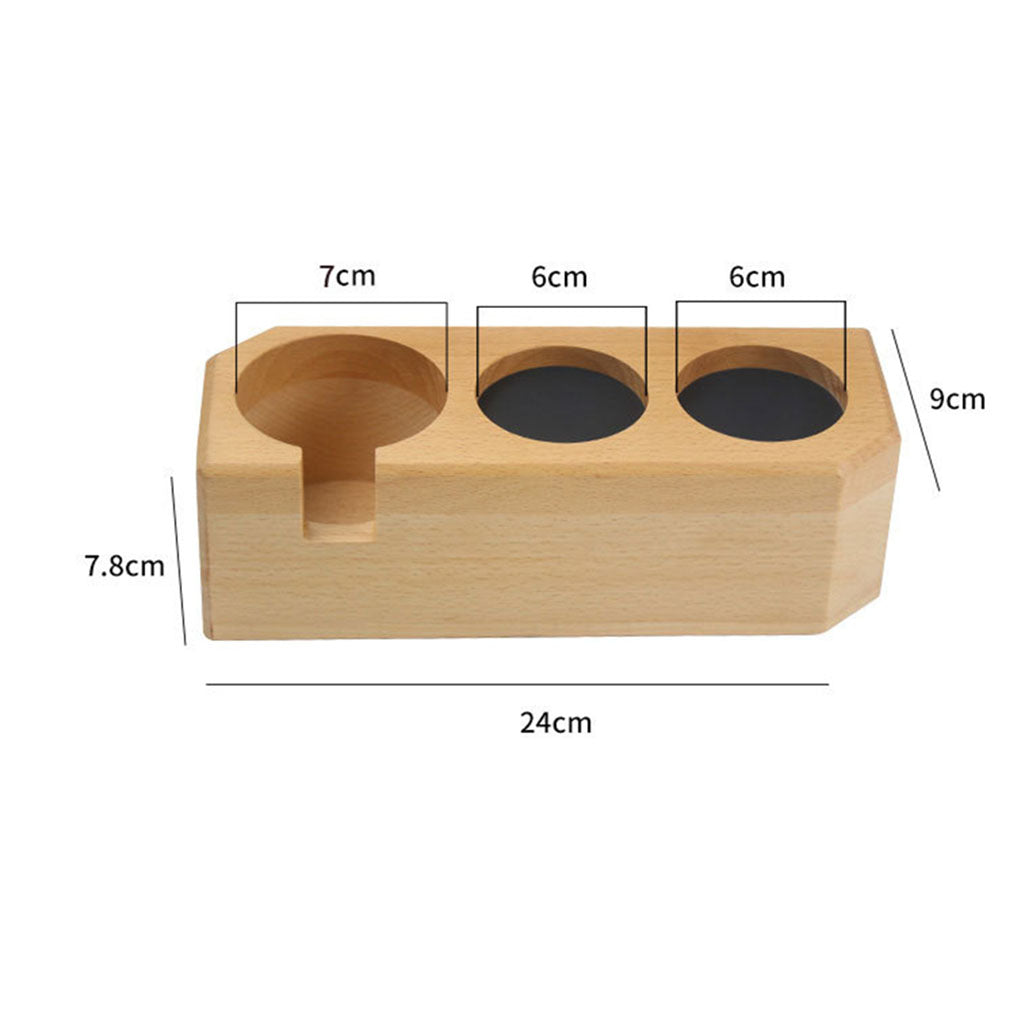 Coffee Tamper Holder Anti-slip Barista Station Rest Latte Art Barista Tools L Beech