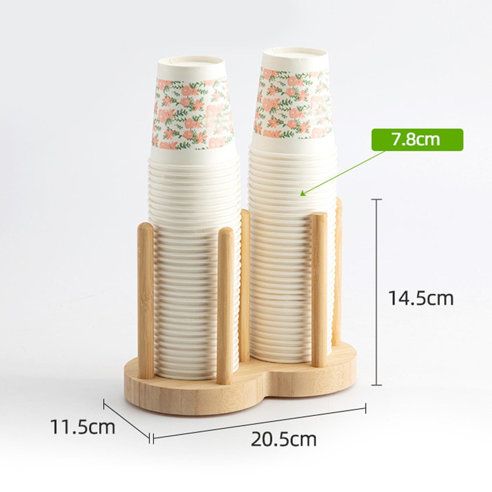 Creative Cup Storage Holder Rack Stick Coffee Shop Display Stand Accessories 2 grids 7.8cm