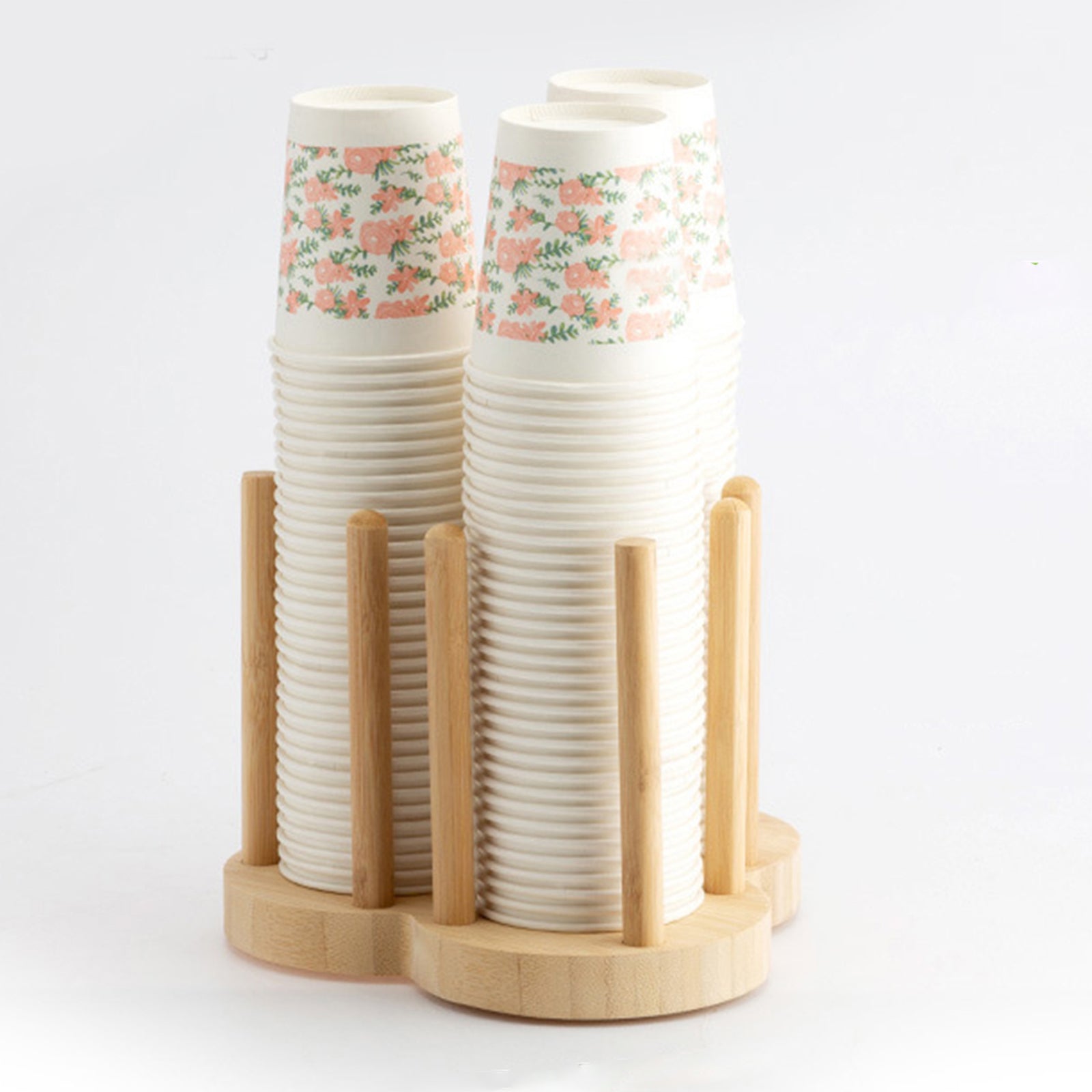 Creative Cup Storage Holder Rack Stick Coffee Shop Display Stand Accessories 3 grids 10cm