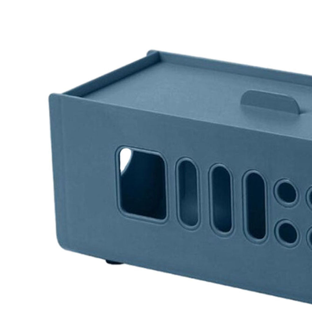 Cable Management Box Cord Hider Box to Hide Cords for Home Office TV Cables Blue