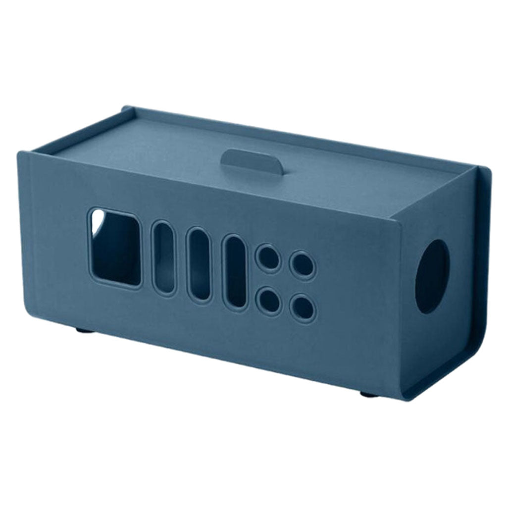 Cable Management Box Cord Hider Box to Hide Cords for Home Office TV Cables Blue