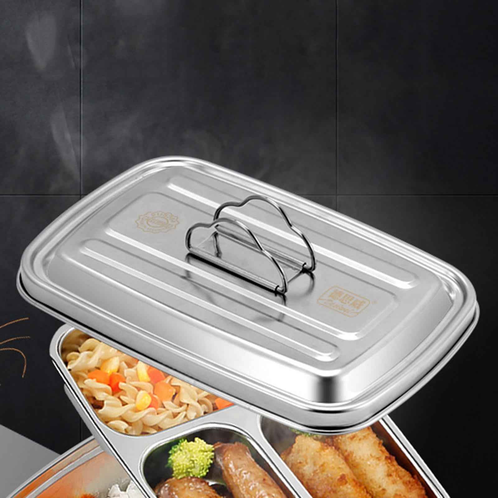 304 Stainless Steel Bento Box Lunch Box Food Container 1200ml