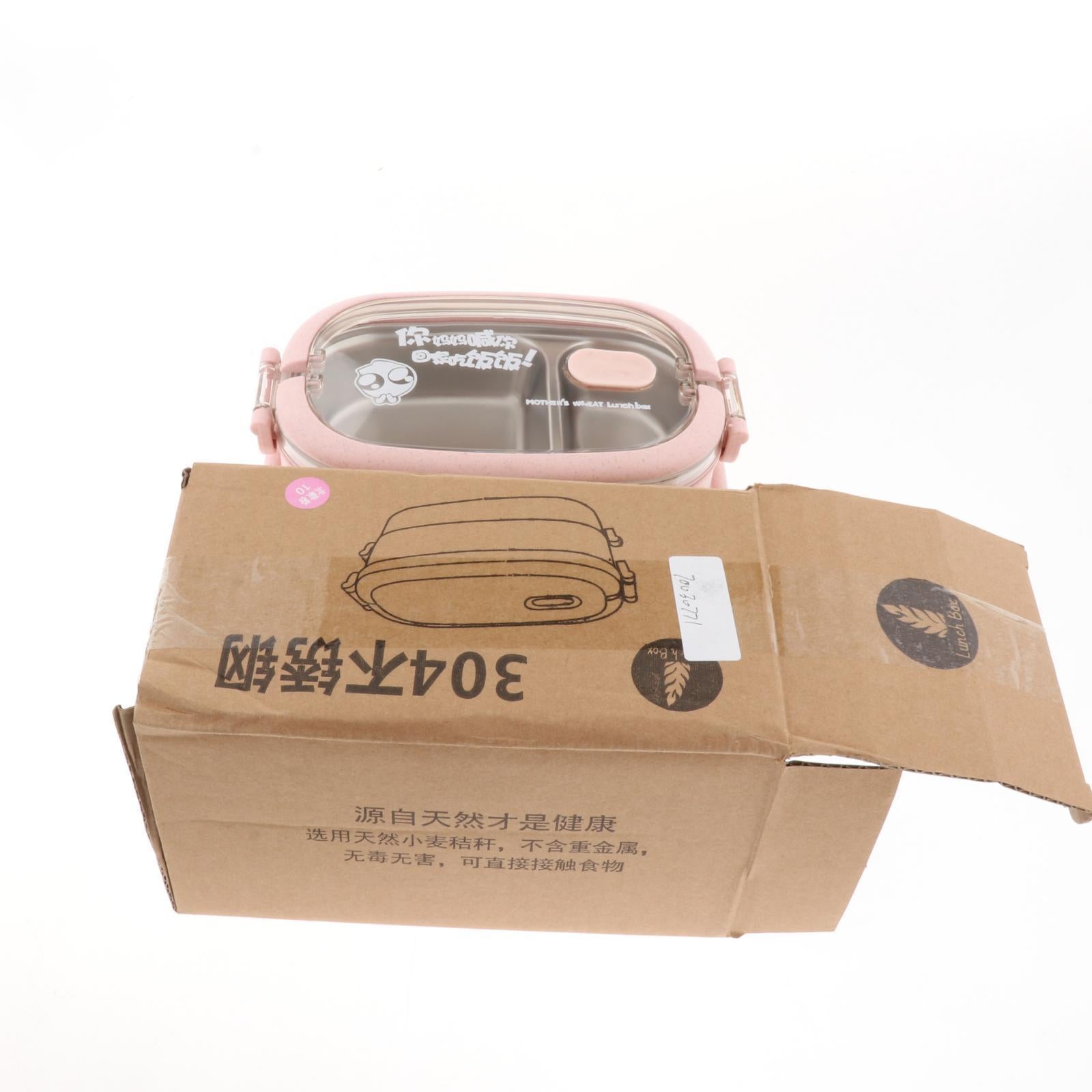 Bento Box Leakproof BPA Free Stainless Steel Thermal Lunch Box Picnic Travel 2 layer pink