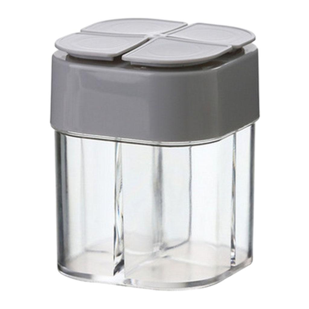 5xSpice Jar Seasoning Bottle Box Condiment Storage Container for Kitchen Gray