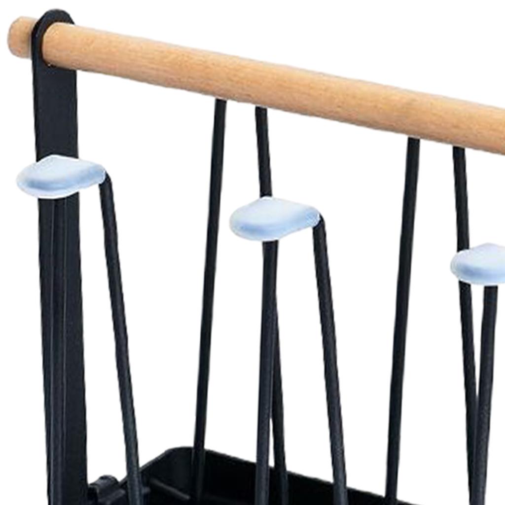 Cup Drying Rack Stand 6 Cups Drainer Holder Mugs Home Black Plastic Tray