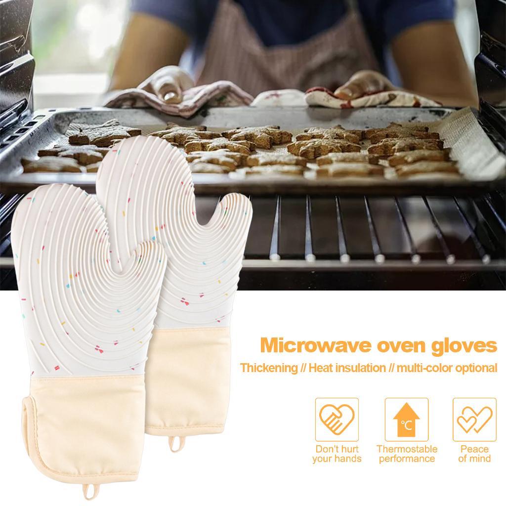 Creative Kitchen Oven Mittens Water Waterproof Mitts Heat Insulation Gloves White
