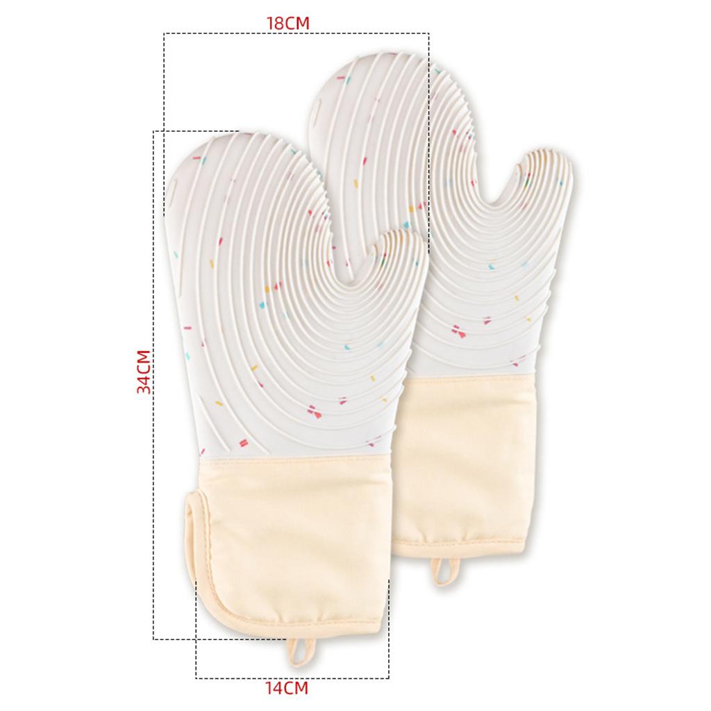 Creative Kitchen Oven Mittens Water Waterproof Mitts Heat Insulation Gloves White