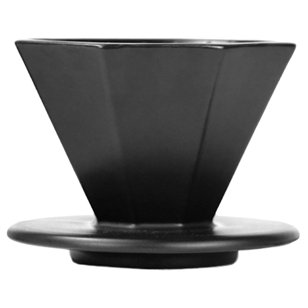 Ceramics Coffee Drip Filter Filter Cup Dripper Stand Cup Household Black Big