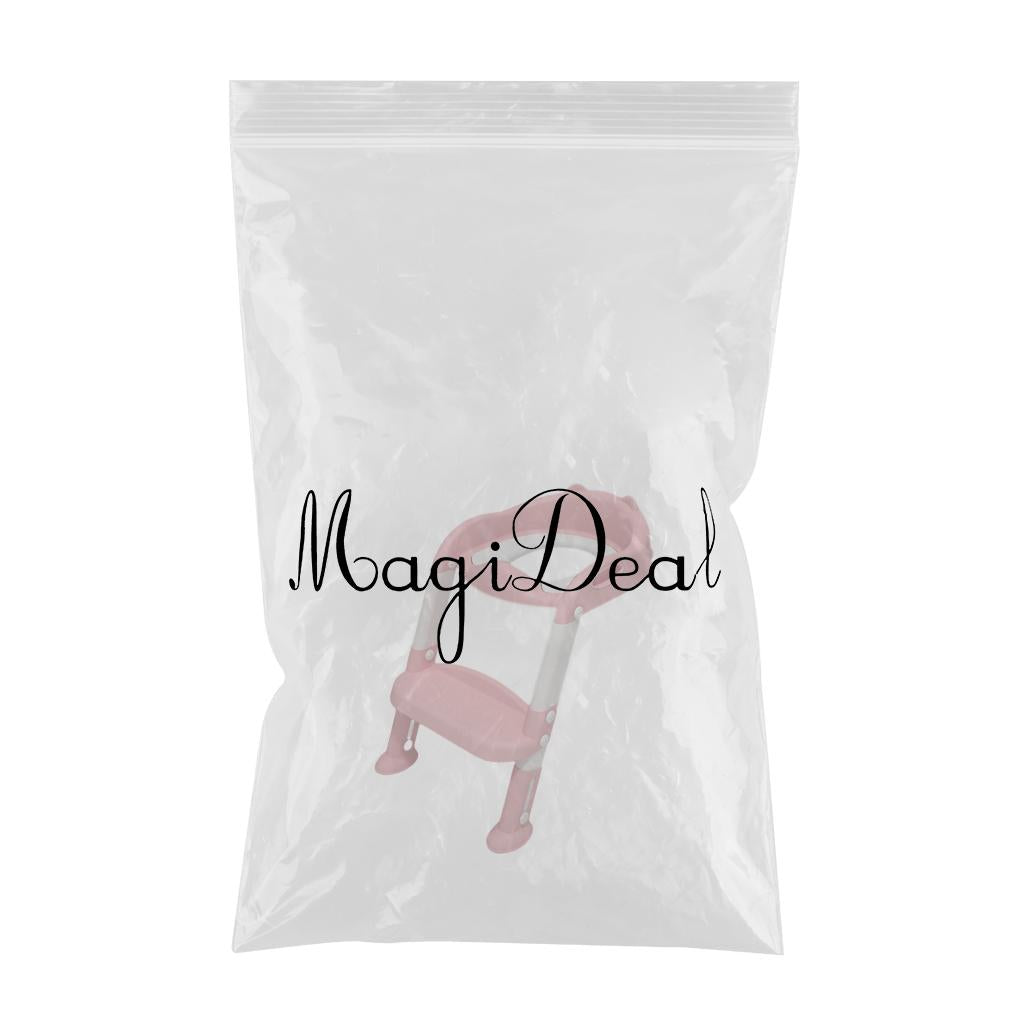 Children Toilet Seat Soft Pad Foldable Anti-Slip for Kids Pink and White
