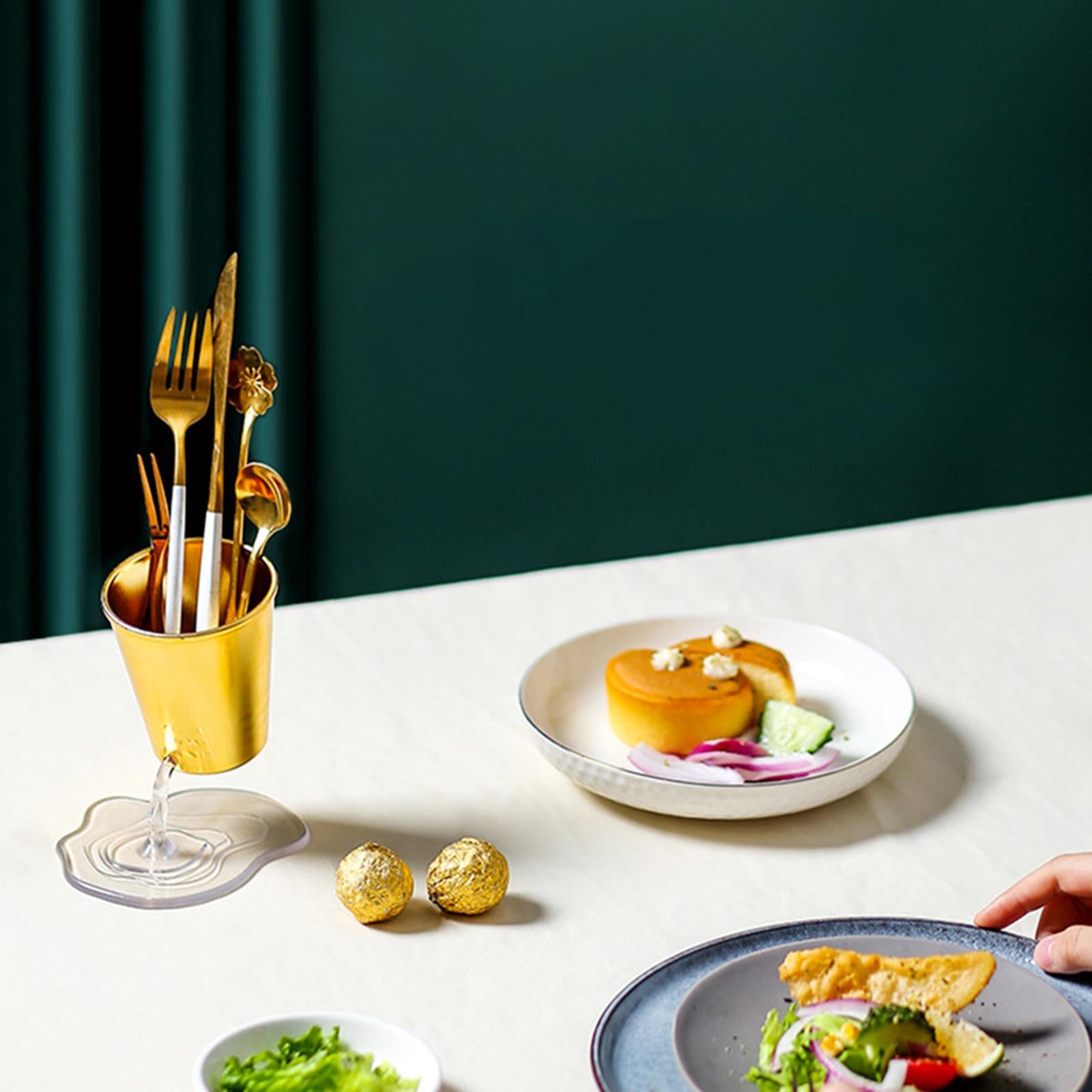 Creative Suspended Storage Tube Arrangement Organiser for Desktop Chopstick Gold