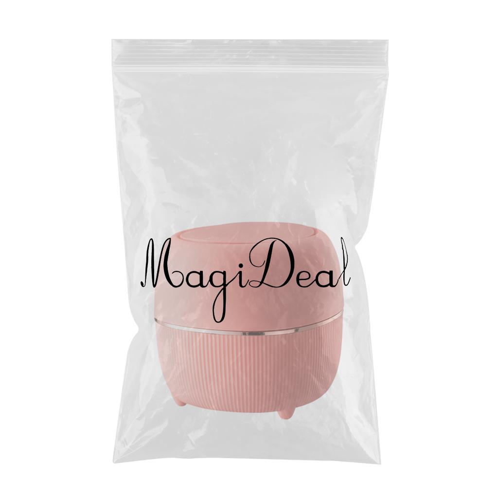 Cute Trash Can Garbage Basket Cleaning Tools for Office Bedroom Accessory Pink