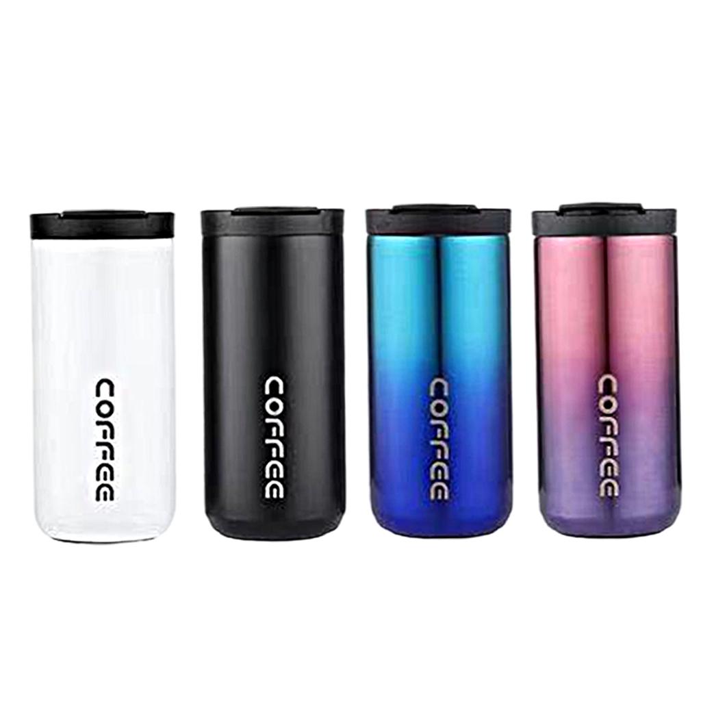 Coffee Mug Hot and Cold Drinks Leak-proof Vacuum Traveling Mug Reusable white