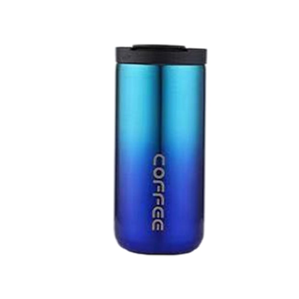 Coffee Mug Hot and Cold Drinks Leak-proof Vacuum Traveling Mug Reusable Gradient blue