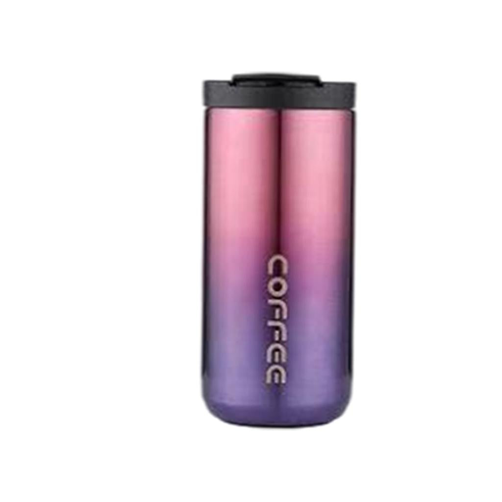 Coffee Mug Hot and Cold Drinks Leak-proof Vacuum Traveling Mug Reusable Gradient purple