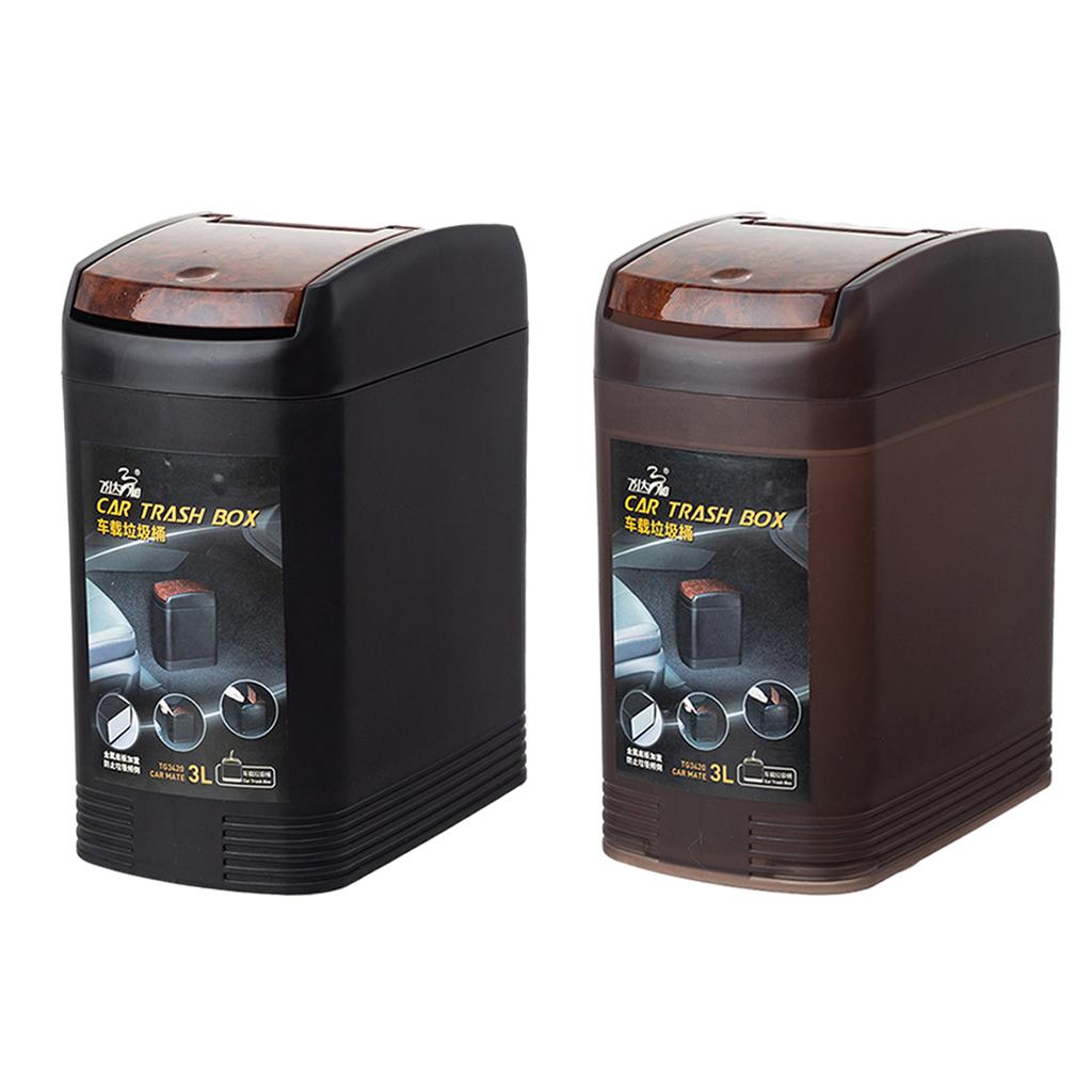 Car Trash Can Portable Garbage Bin Waste Basket Bin Rubbish Bin for Cars black