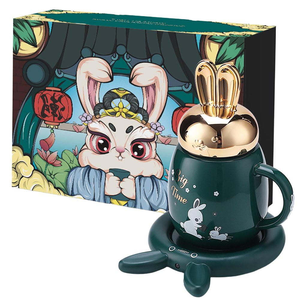 Cup Warmer 55 Degrees Hot Plate Electric Coffee Cup for Tea Office Green