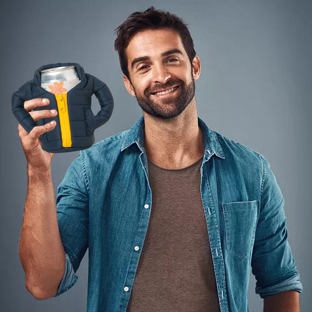 Can Cooler Keep Drink Cold Easy to Clean Men Gifts for Cold Beverages Soda Navy blue