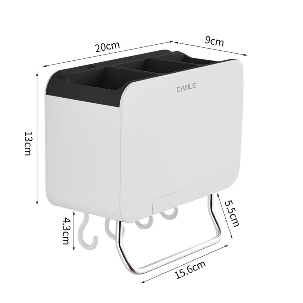 Cutlery Drainer Rack Utensil Caddy 3 Compartment for Kitchen Storage Black