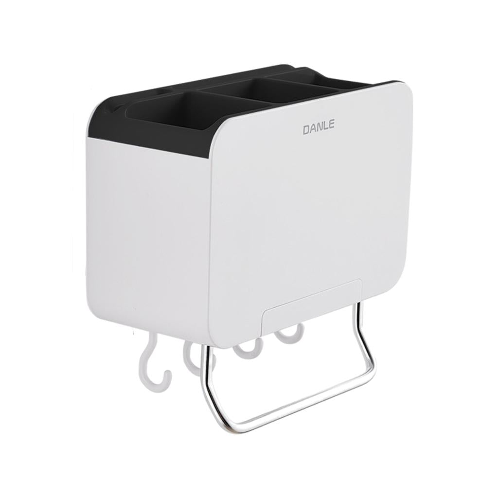 Cutlery Drainer Rack Utensil Caddy 3 Compartment for Kitchen Storage Black