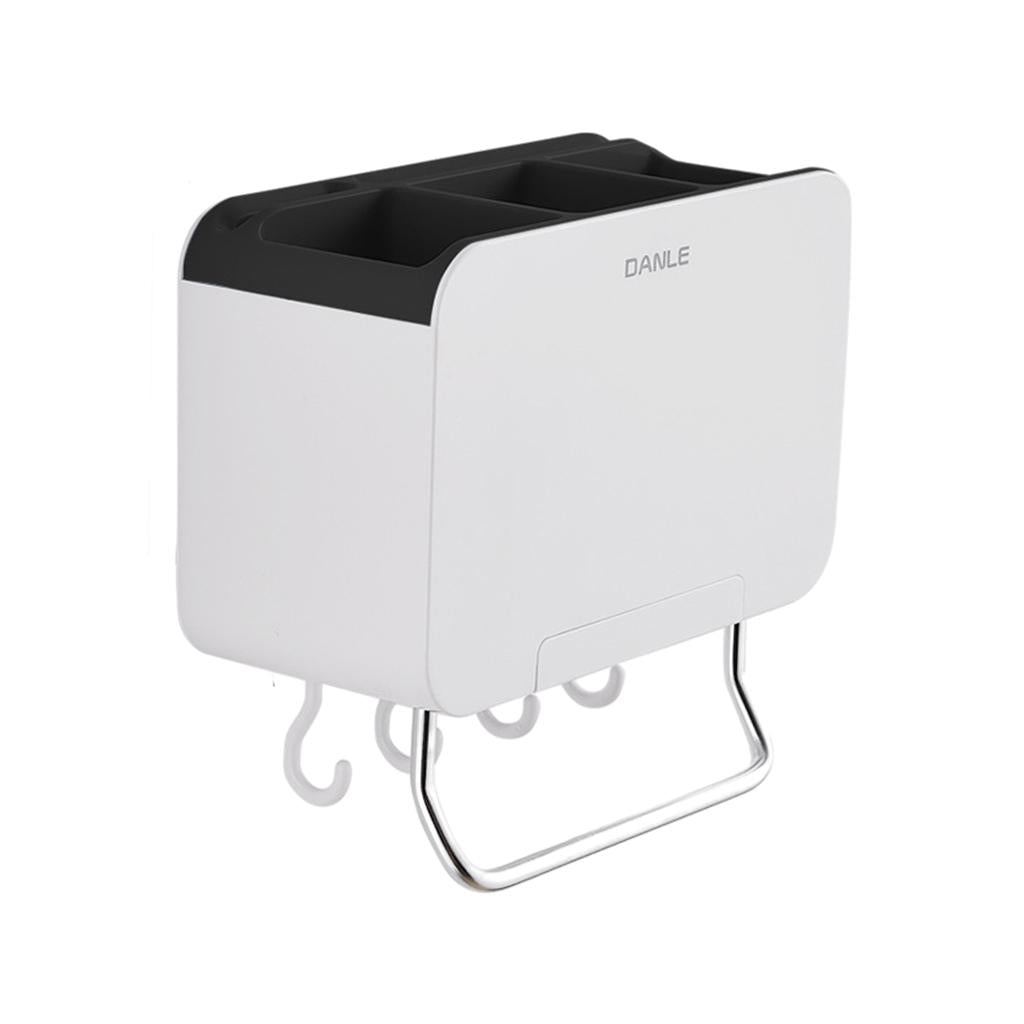 Cutlery Drainer Rack Utensil Caddy 3 Compartment for Kitchen Storage Black