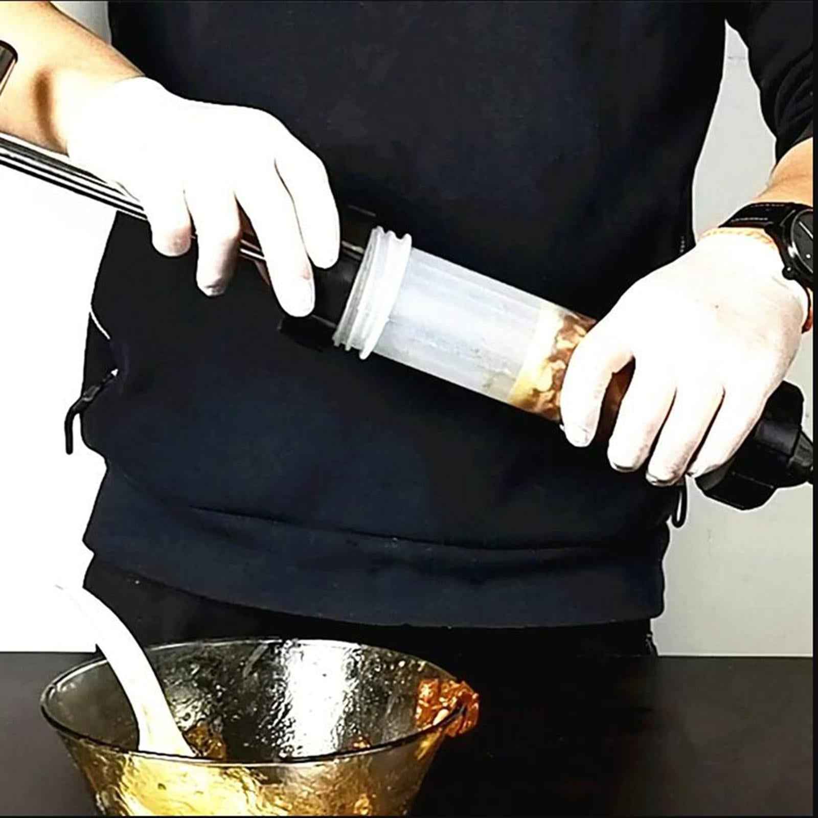 Kitchen Craft Handheld Sausage Maker Meat Stuffer Filler w/ 3 Stuffing tubes