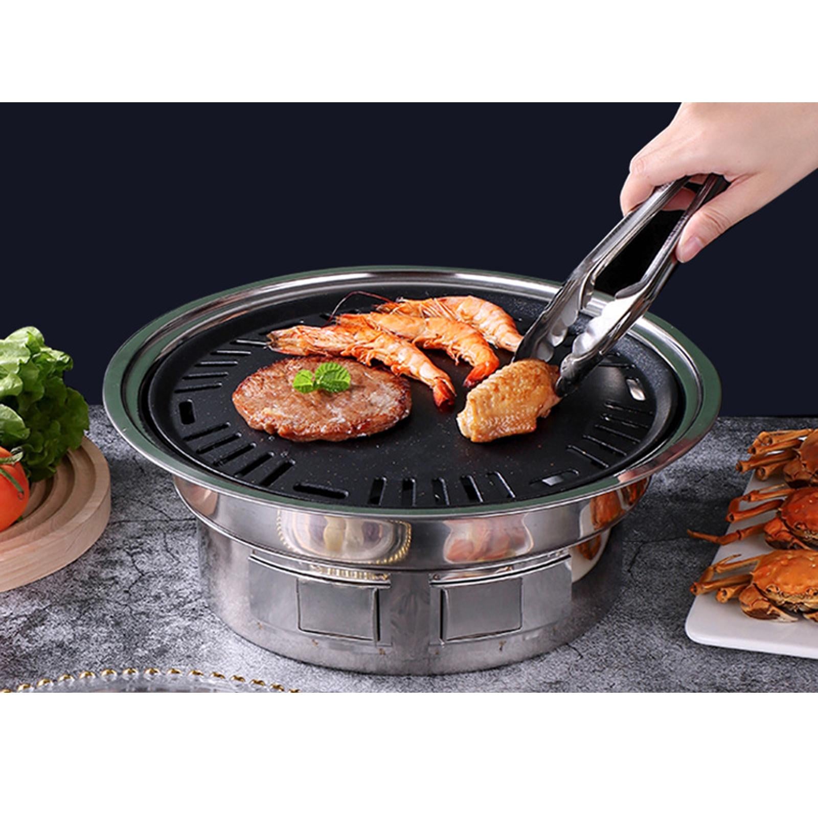 Charcoal Barbecue Grill BBQ Stove BBQ Plate Smokeless for Grilling Meat Fish Large