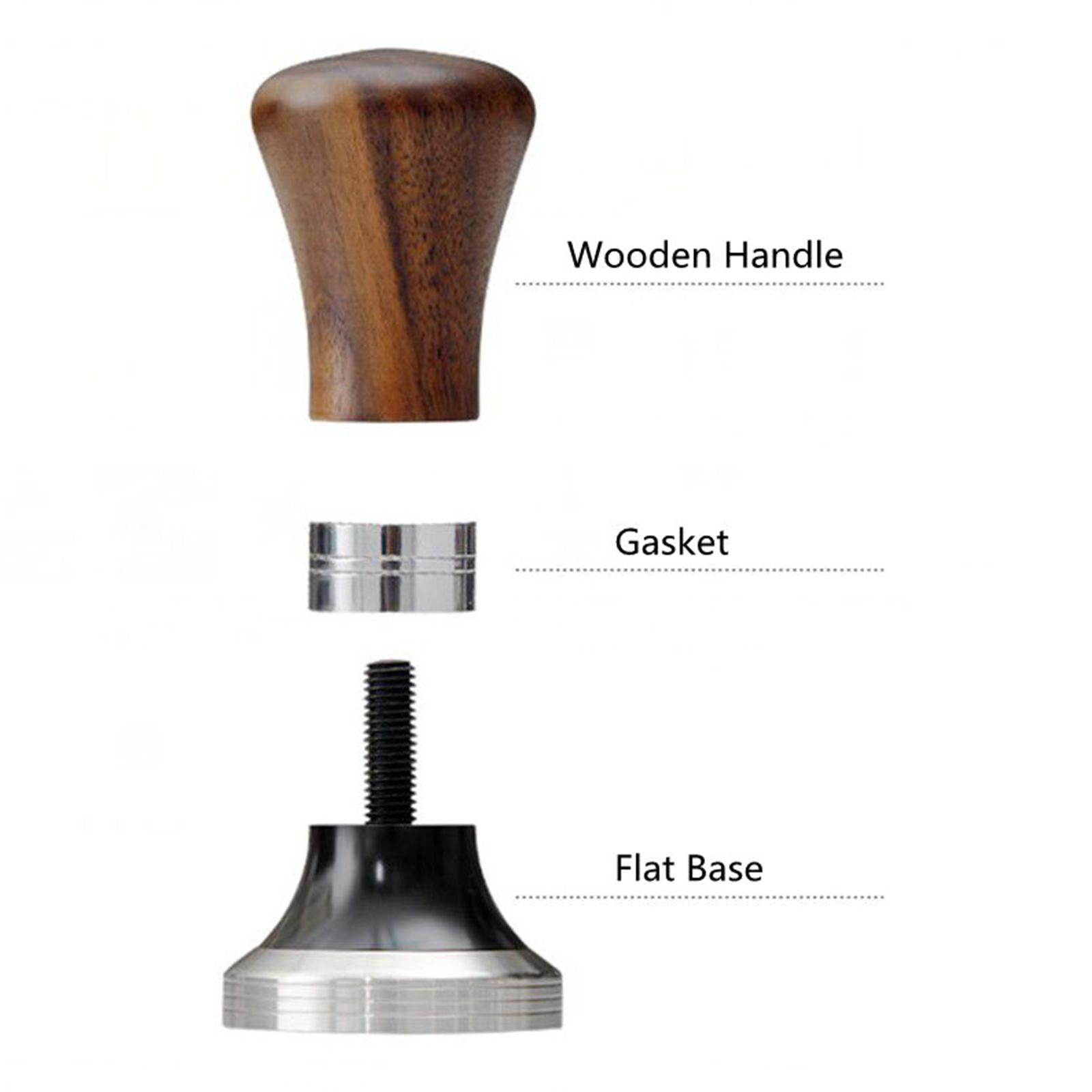 Coffee Tamper Wooden Handle Espresso Distribution for Espresso Coffee Cafe Diameter 51mm