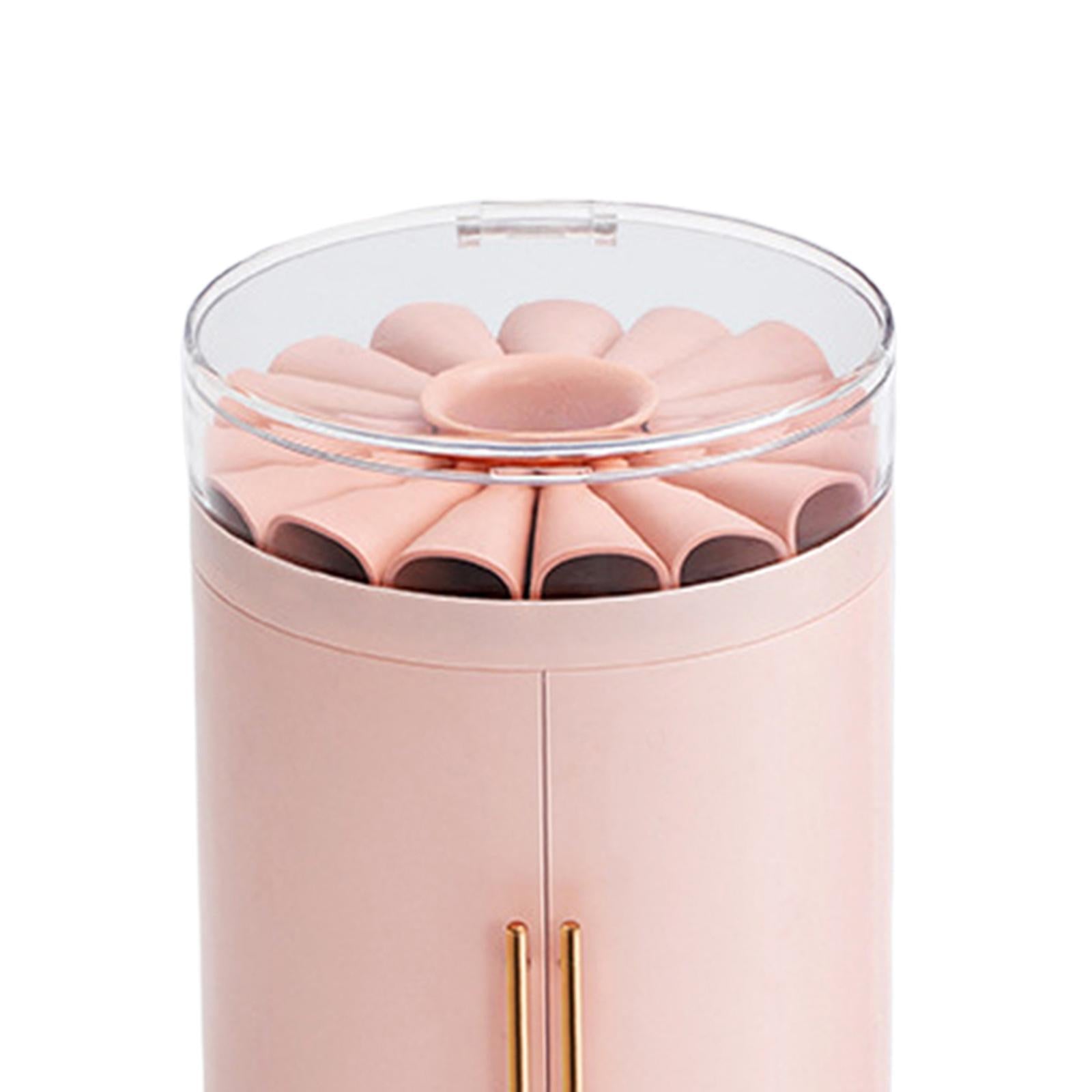 Cylinder Jewelry Box Organizer Large Capacity 4 Drawer for Woman Girls Gifts pink