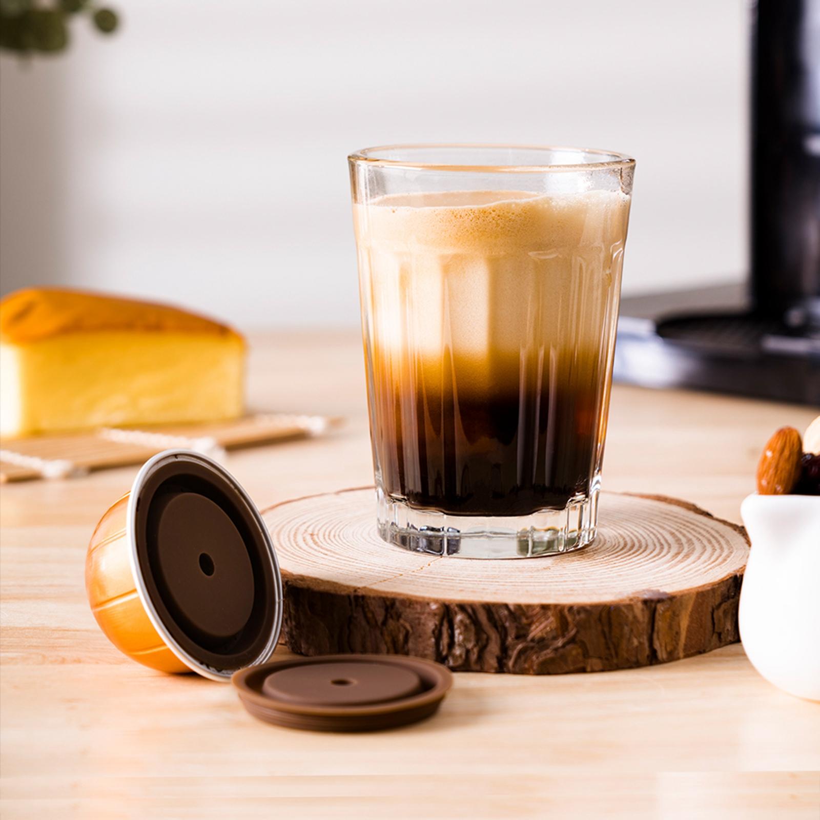 Coffee Capsule Discs Silicone Lids Reusable for For Capsules Coffee Maker Has Aluminum Foil