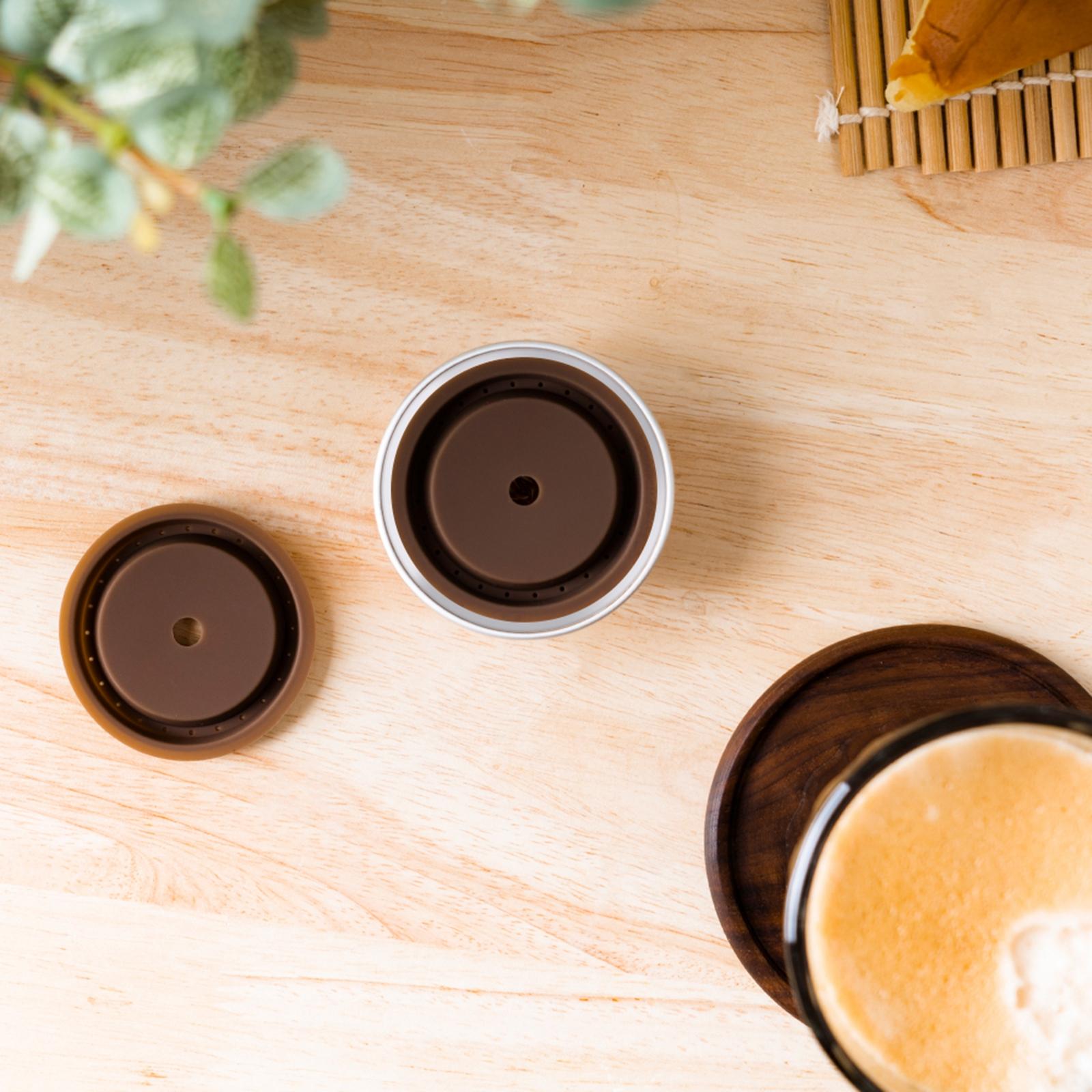 Coffee Capsule Discs Silicone Lids Reusable for For Capsules Coffee Maker Has Aluminum Foil