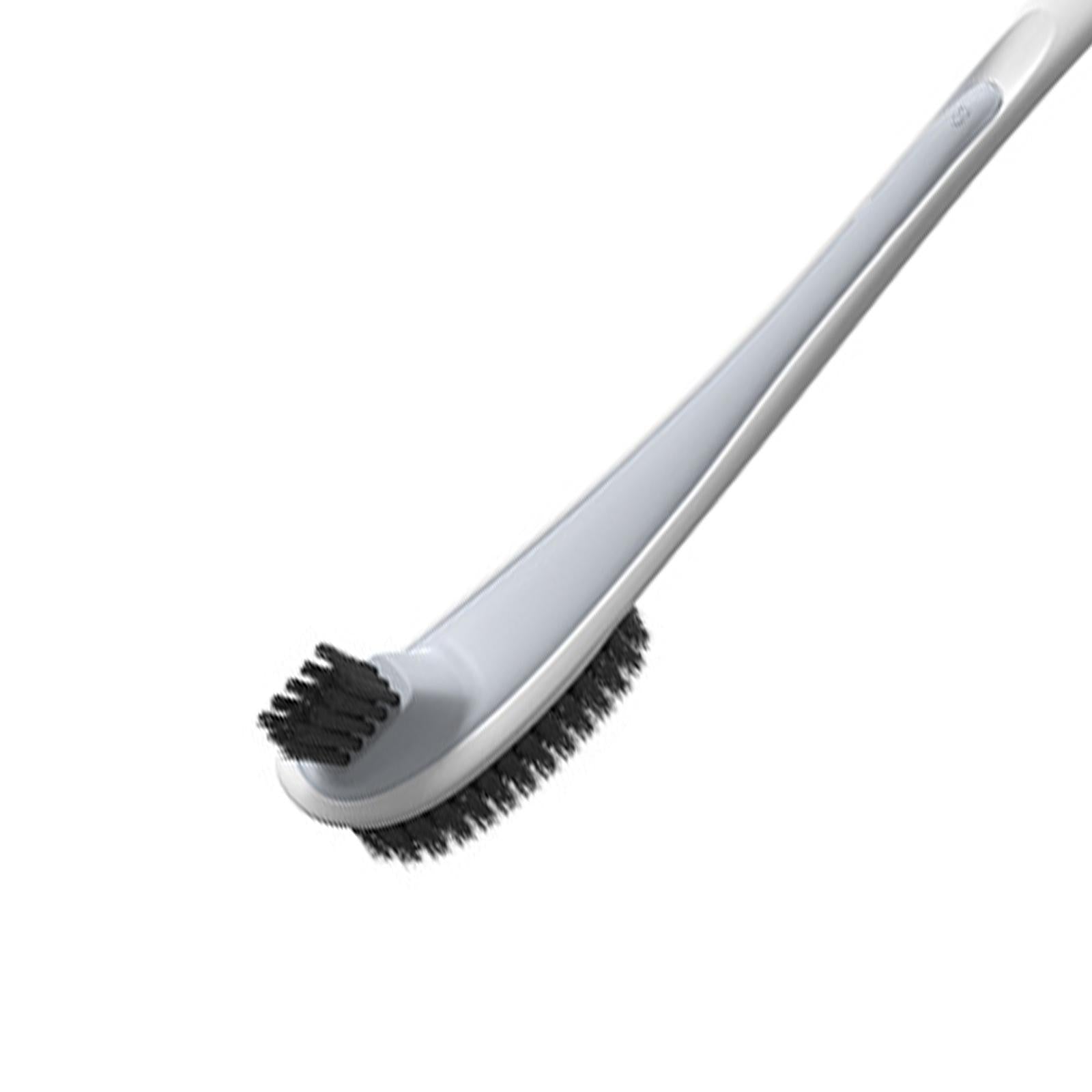 2xToilet Brush Long Handled Quick Drying WC Cleaner for Bathroom White