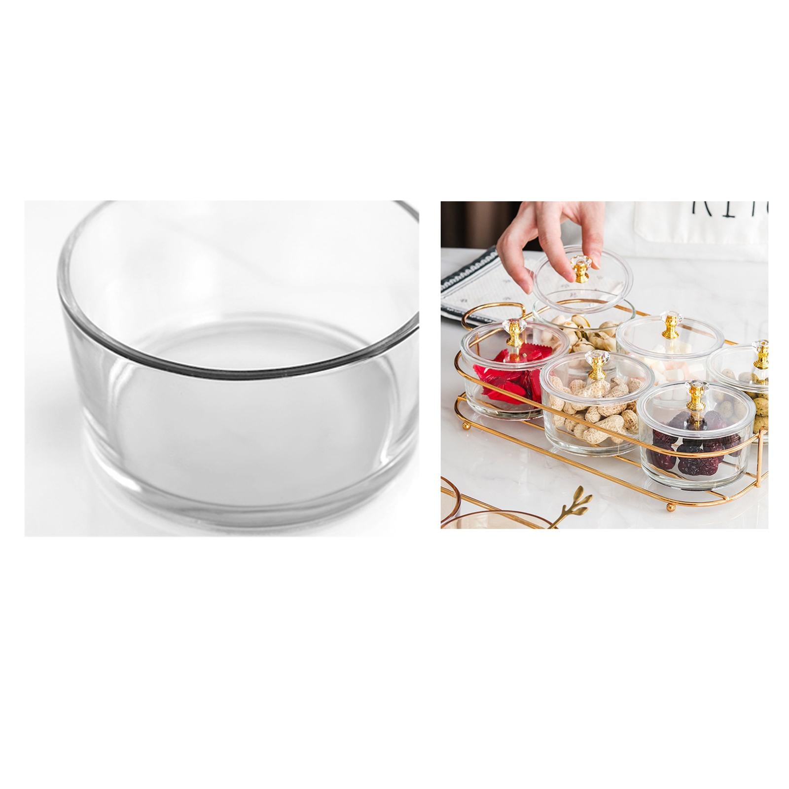 Caddy Serving Platter Snack Plate Appetizer Caddy Plate Home Amber 6 Grids