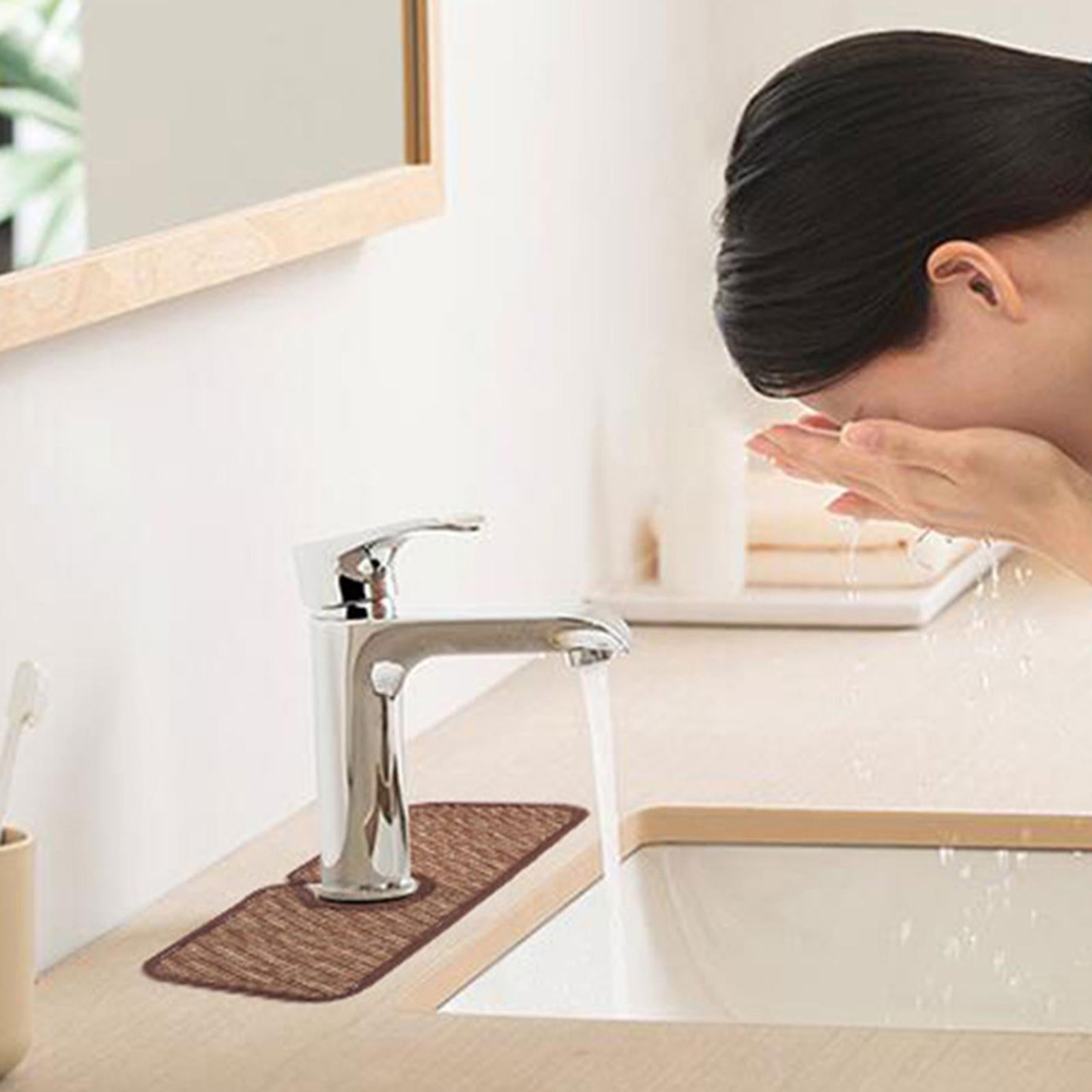 2 Pieces Faucet Absorbent Pads Kitchen Sink Splash Mat Coffee