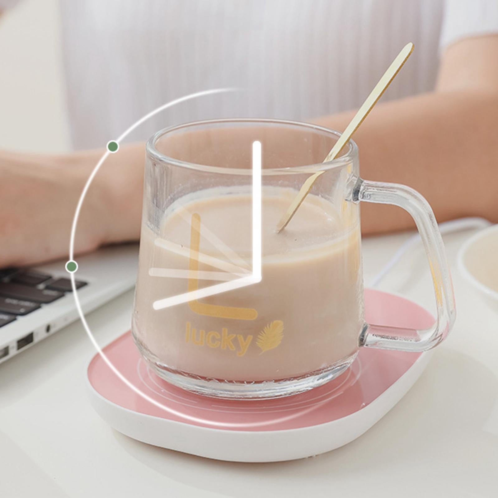 Beverage Warmer Tea Warmer Coaster Constant Temperature Round Pink