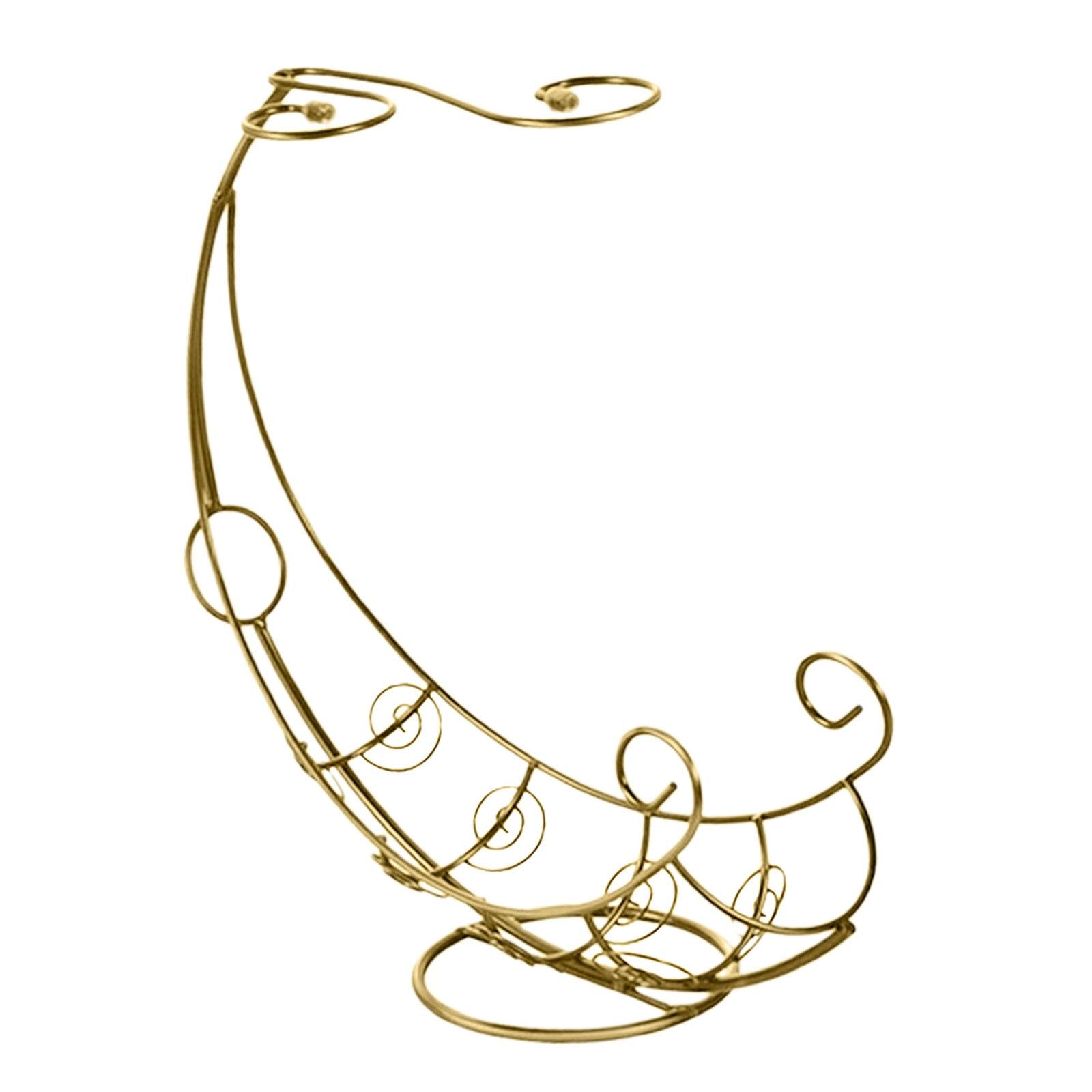 Creative Wine Rack Iron Wine Storage Rack for Pantry Tabletop Decoration Gold