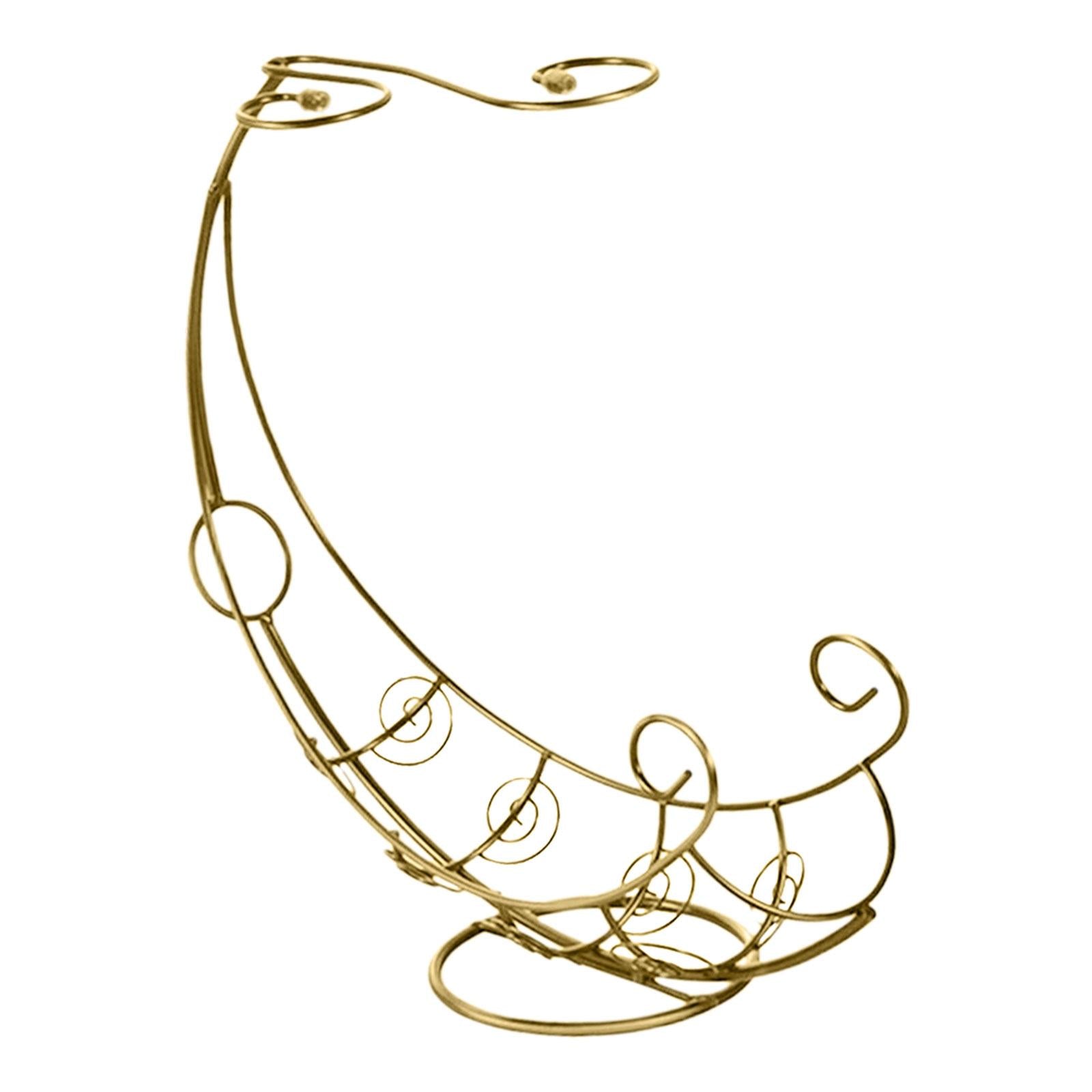 Creative Wine Rack Iron Wine Storage Rack for Pantry Tabletop Decoration Gold