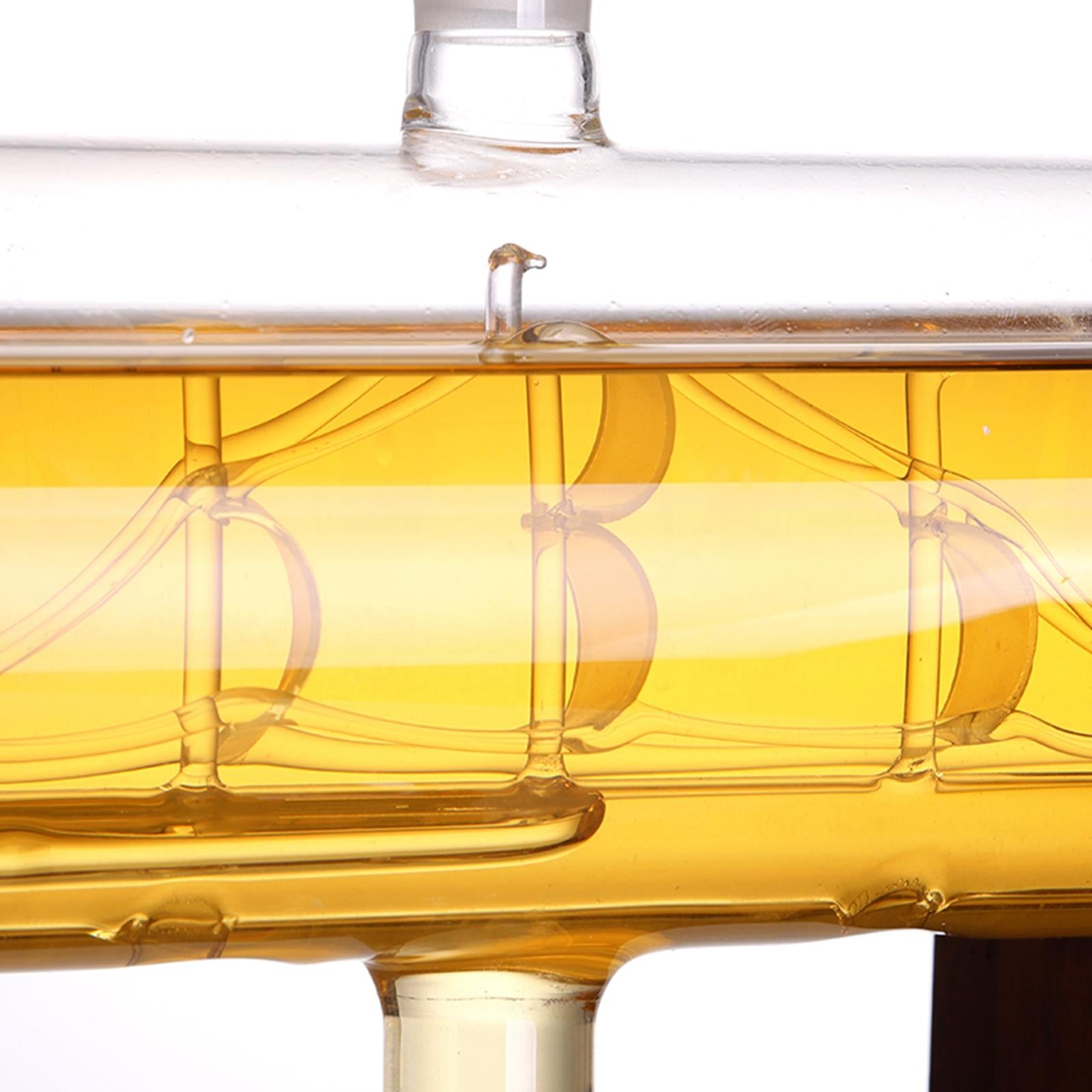 Bourbon Whisky Decanter Glass Carafe Nautical Decor for Whisky Wine Liquor