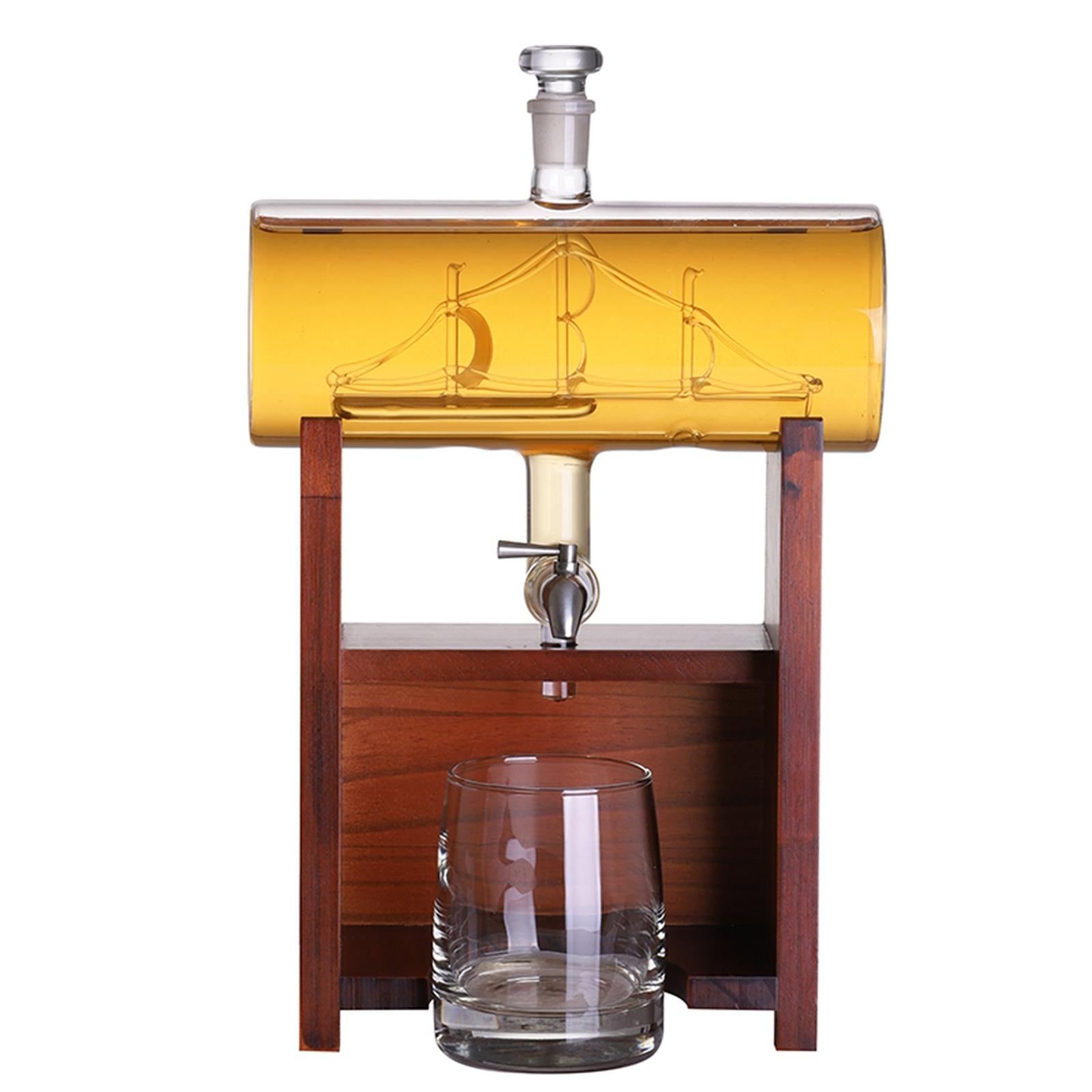 Bourbon Whisky Decanter Glass Carafe Nautical Decor for Whisky Wine Liquor