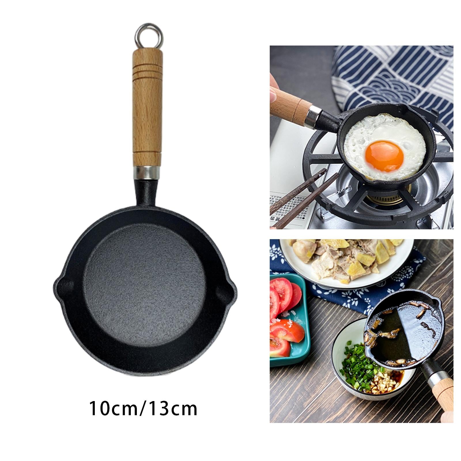 Deep Frying Pan Steak Bacon Sausage Cooker Skillet Round Home Kitchen 10cm Dia