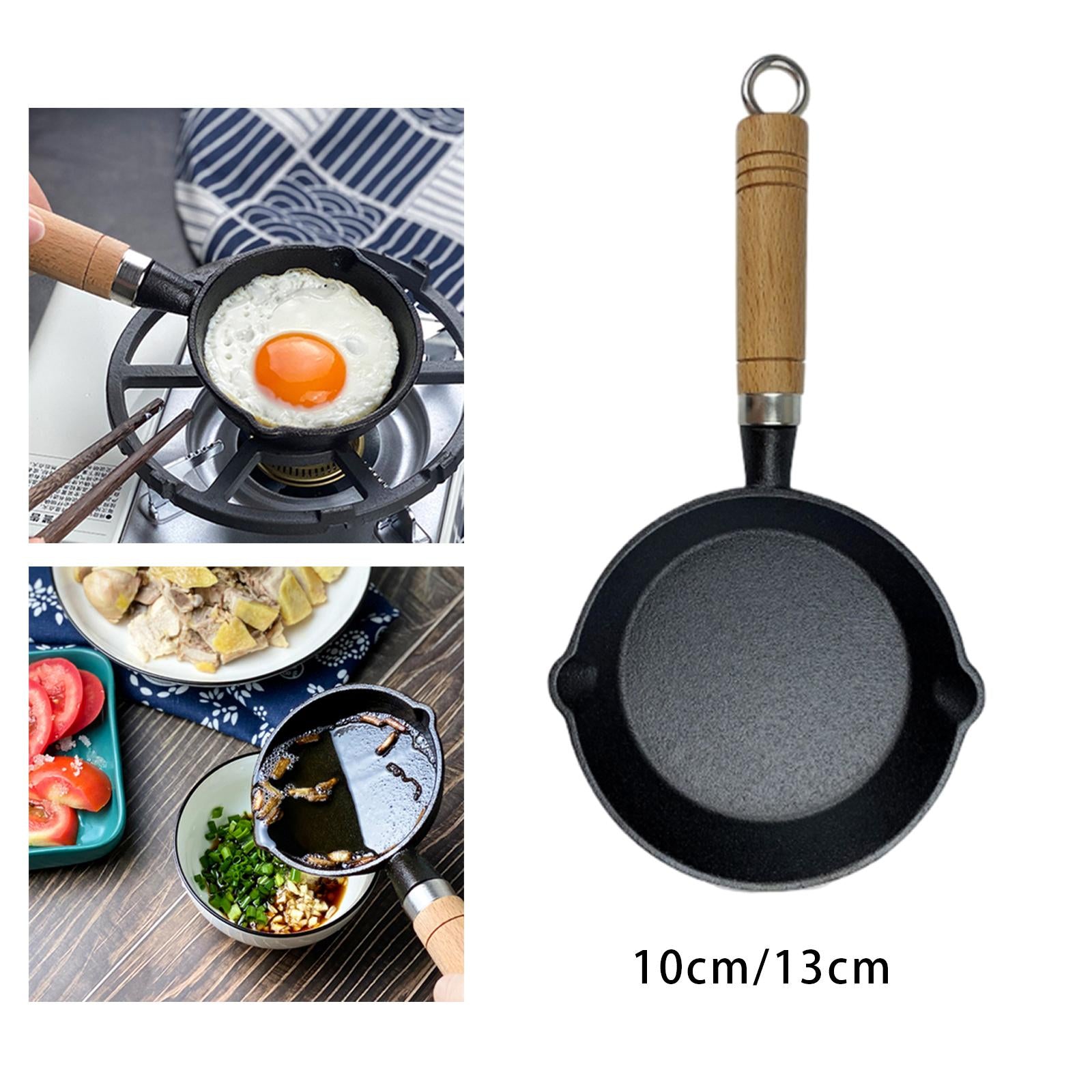 Deep Frying Pan Steak Bacon Sausage Cooker Skillet Round Home Kitchen 10cm Dia