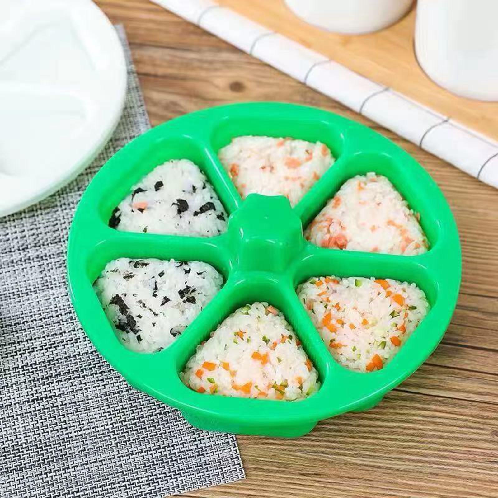 DIY Sushi Mold 6 Holes Rice Ball Press Maker Triangular Sushi Mould