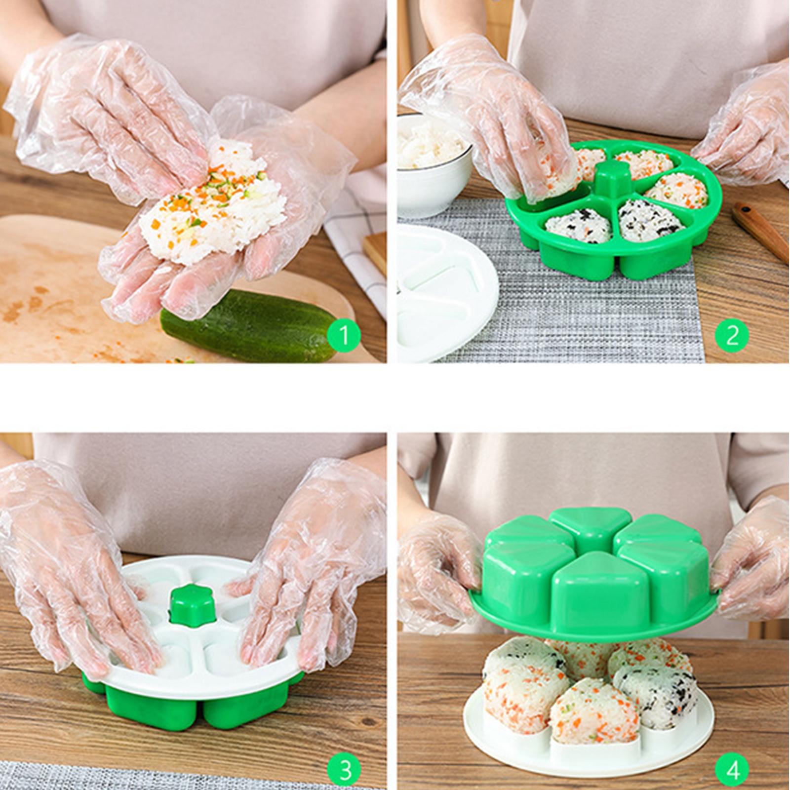 DIY Sushi Mold 6 Holes Rice Ball Press Maker Triangular Sushi Mould