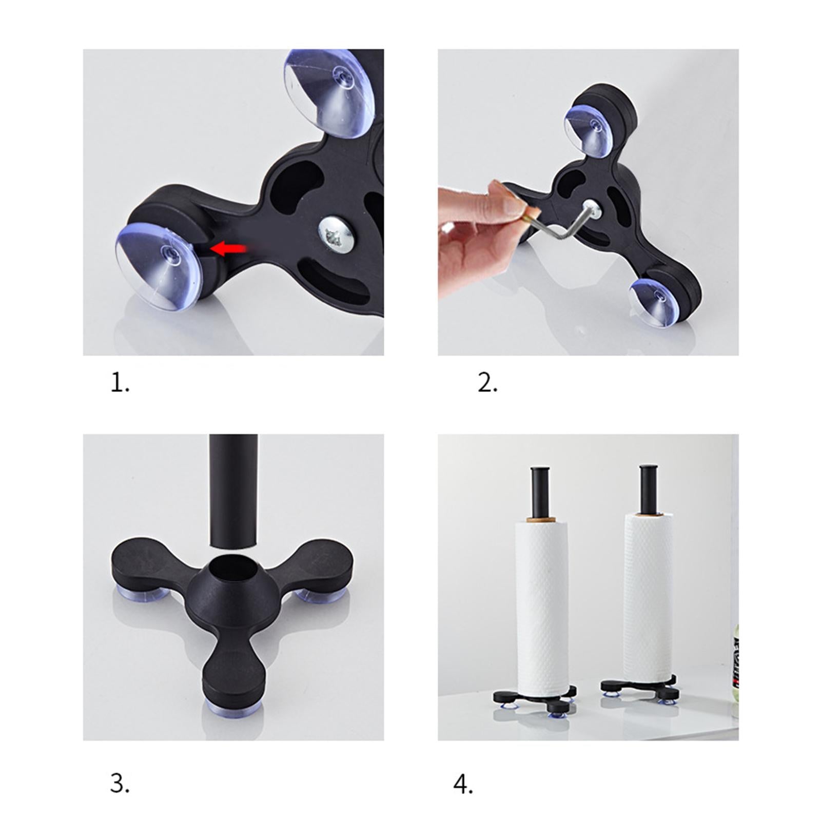 Aluminum Countertop Paper Holder Heavy Base Toilet Paper Stand Datachable