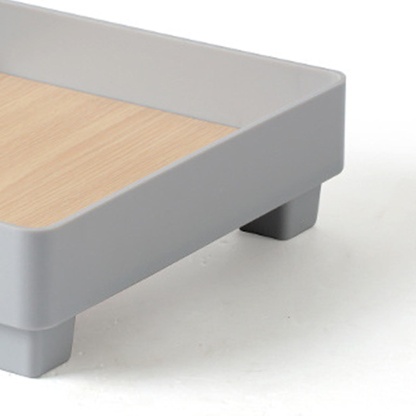 ABS Storage Tray Decor Display Storage Modern for Countertop Desktop Home Square Grey