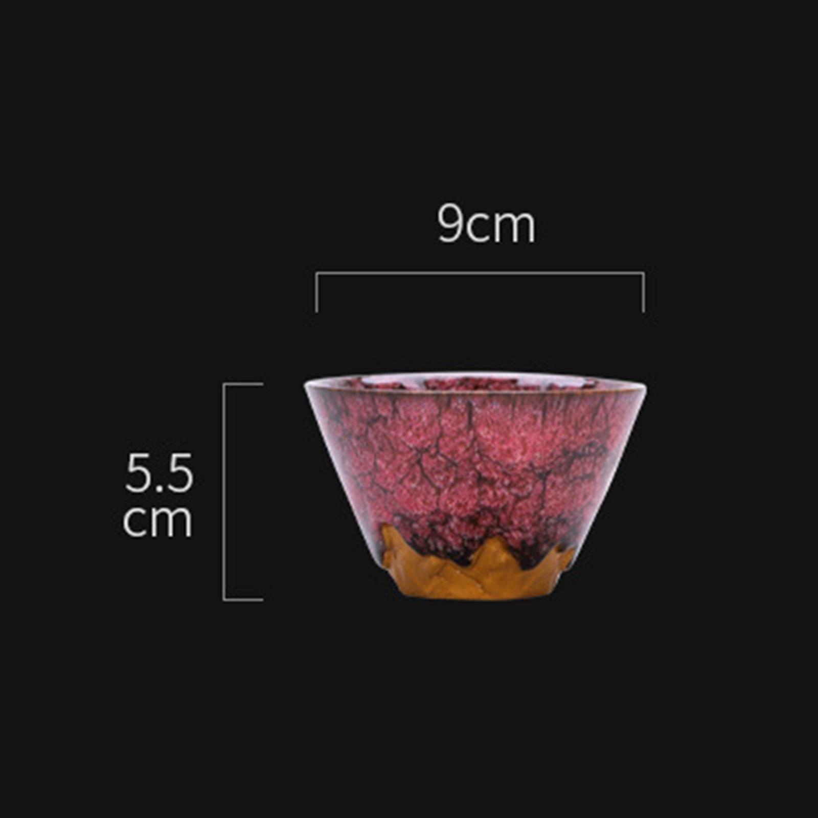 Ceramic Tea Cup Coffee Mug 5 Ounce for Gifts, Collectibles Drink Tea Coffee red
