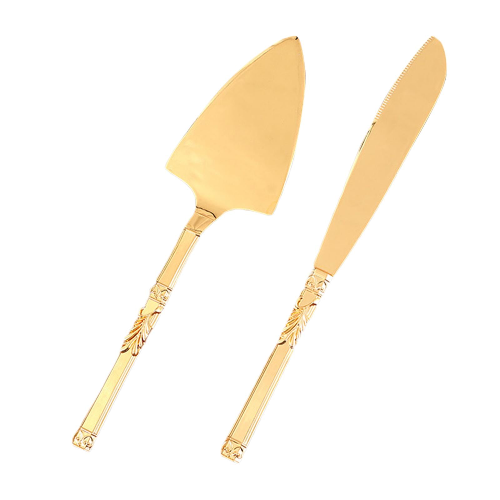 Cake Serving Set Pastry Server Set Baking Tools for Wedding Party Gold B